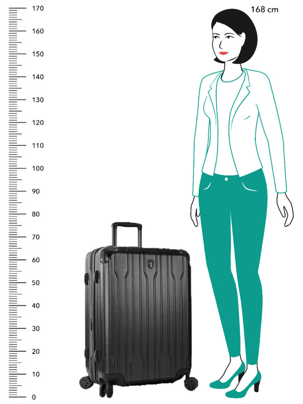 Heys Пътнически куфар Heys Xtrak M - черен