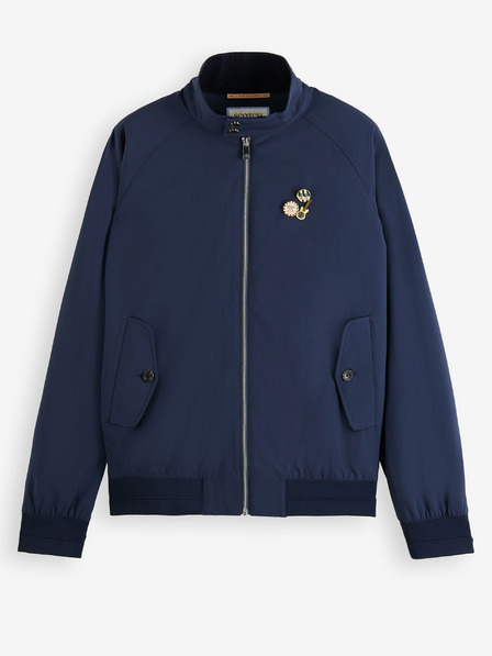 Scotch & Soda Тъмносиньо мъжко софтшел яке Scotch & Soda Classic Harrington