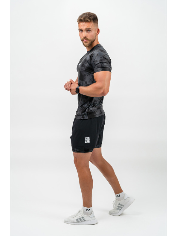 Nebbia Къси панталони за компресия 2в1 с джобове за мобилни телефони PERFORMANCE 335 M,черен