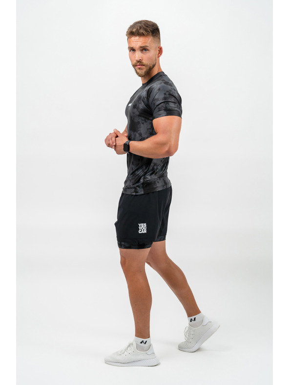 Nebbia Къси панталони за компресия 2в1 с джобове за мобилни телефони PERFORMANCE 335 M,черен