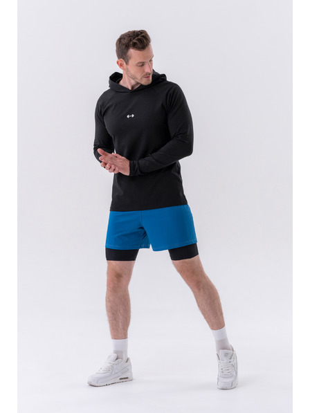 Nebbia Двупластови къси панталони с джобове за мобилни устройства 318 М,сив