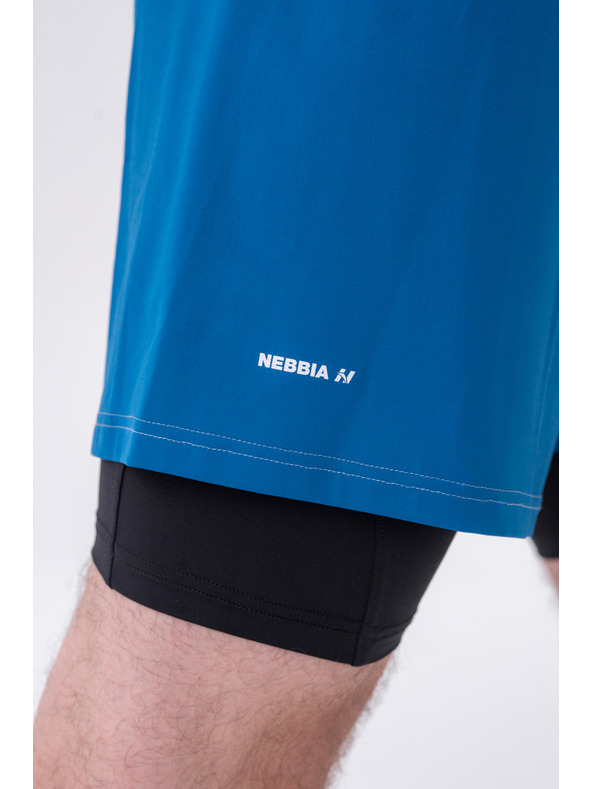 Nebbia Двупластови къси панталони с джобове за мобилни устройства 318 М,сив