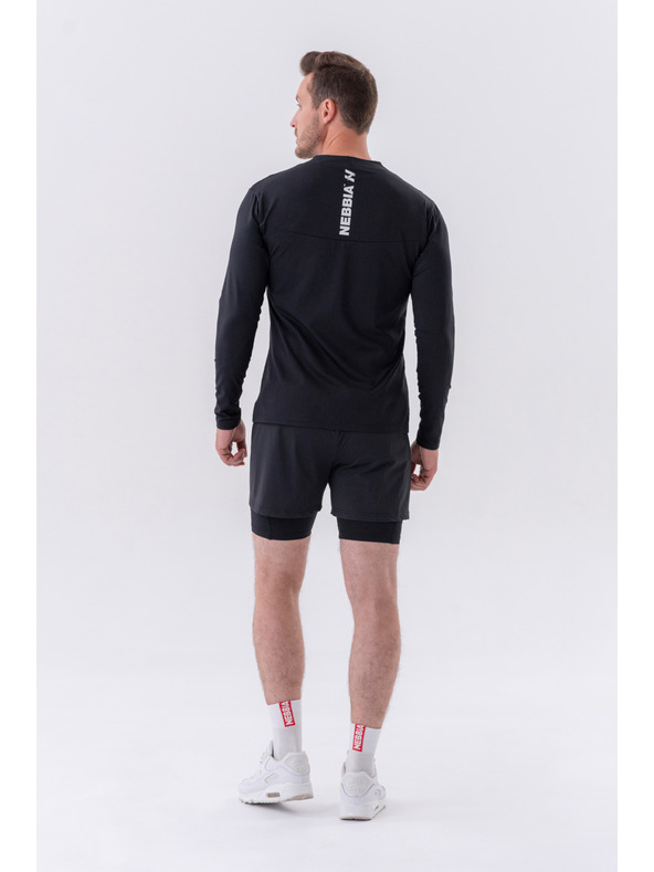 Nebbia Двупластови къси панталони с джобове за мобилни устройства 318 М,сив