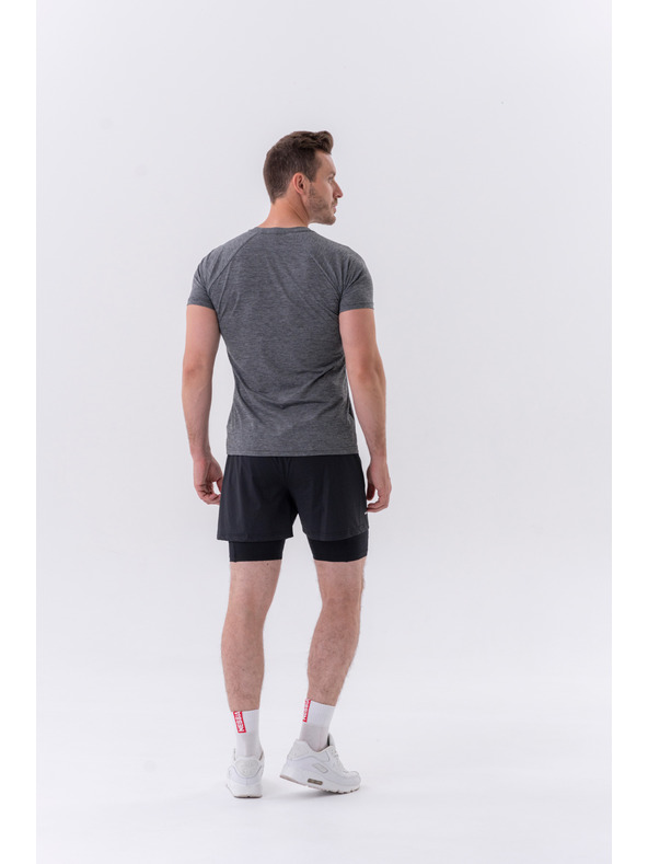 Nebbia Двупластови къси панталони с джобове за мобилни устройства 318 М,сив