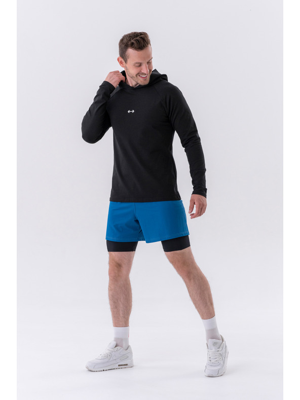 Nebbia Двупластови къси панталони с джобове за мобилни устройства 318 М,сив