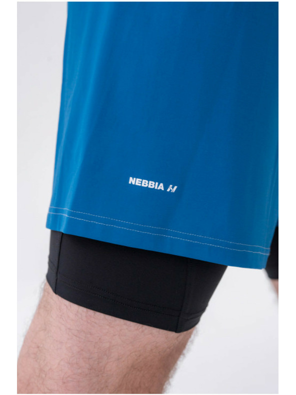 Nebbia Двуслойни къси панталони с джобове за мобилен телефон 318 Blue M,blue