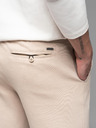 Ombre Clothing Мъжки памучни спортни панталони BASIC beige Ombre Облекло