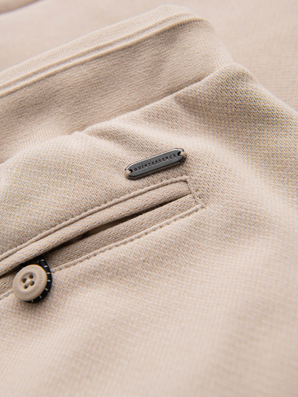 Ombre Clothing Мъжки памучни спортни панталони BASIC beige Ombre Облекло