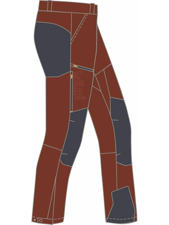 Kilpi Мъжки панталони за спорт на открито Kilpi VILLAIN-M Dark Red