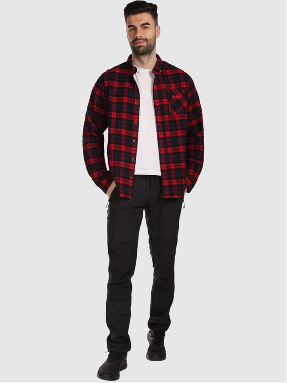 Kilpi Мъжка спортна фланелена риза Kilpi FLANNY-M Червено