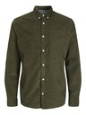 Jack & Jones Мъжка риза от велур Jack & Jones Khaki