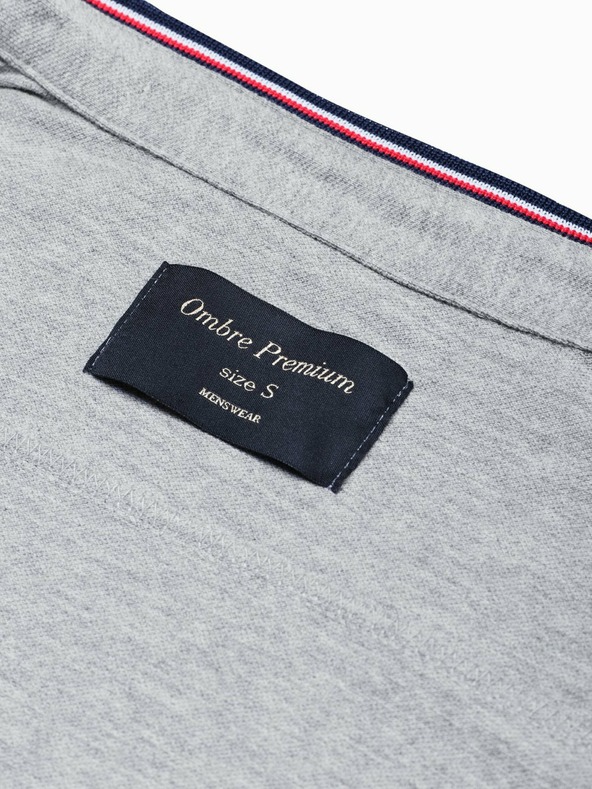 Ombre Clothing Мъжка риза с дълъг ръкав K542 - сива