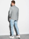 Ombre Clothing Мъжка риза с дълъг ръкав K542 - сива