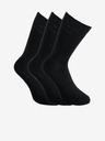 Styx 3PACK Styx Високи бамбукови чорапи Черно