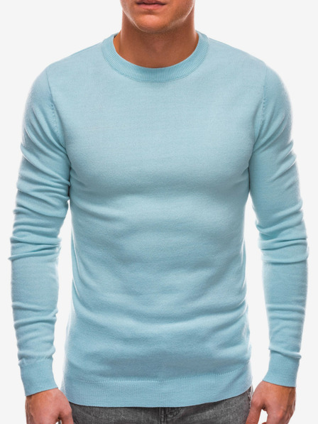 Ombre Clothing Светлосин мъжки основен пуловер Омбре Облекло
