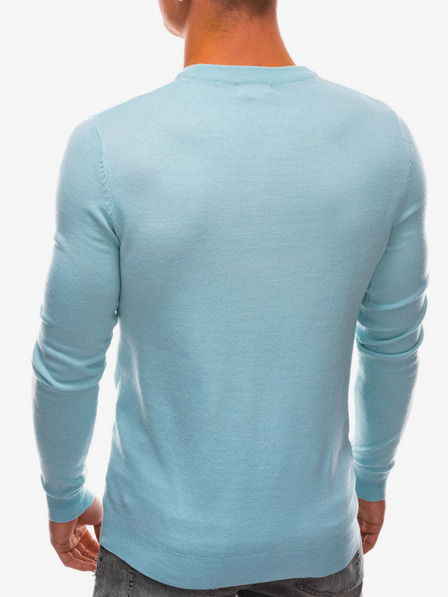 Ombre Clothing Светлосин мъжки основен пуловер Омбре Облекло