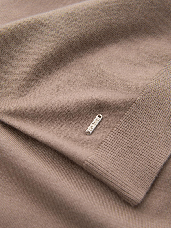 Ombre Clothing Мъжка трикотажна полу-рокля с вискоза - тъмнобежова V3 OM-SWTN-0127 Ombre Clothing