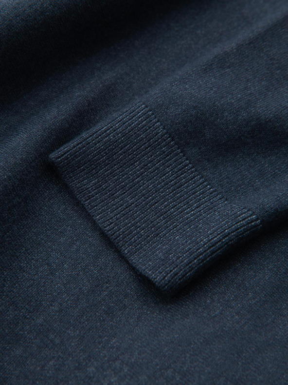 Ombre Clothing Мъжка трикотажна жилетка с вискоза - тъмно синя V4 OM-SWTN-0127 Ombre Clothing