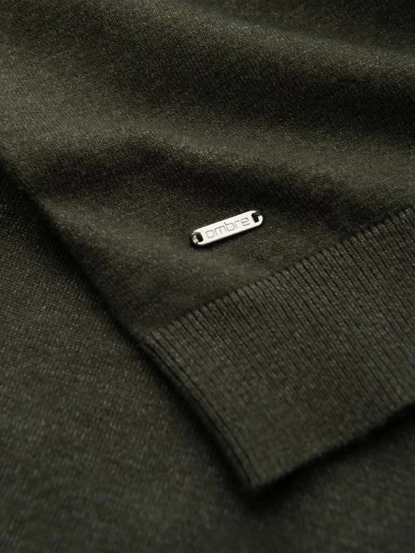 Ombre Clothing Мъжка трикотажна жилетка с вискоза - тъмно сиво V5 OM-SWTN-0127 Ombre Clothing