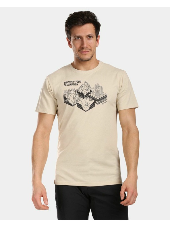 Kilpi Мъжка памучна тениска Kilpi VIBE-M Бежова