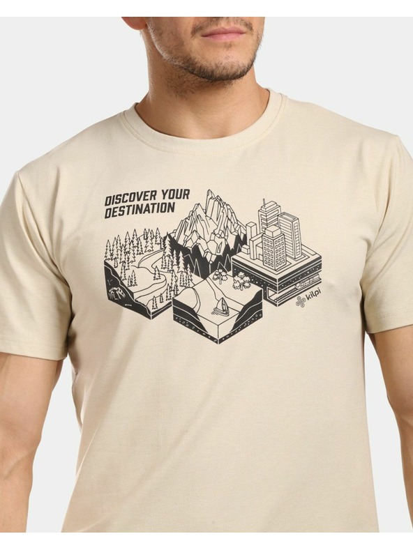 Kilpi Мъжка памучна тениска Kilpi VIBE-M Бежова