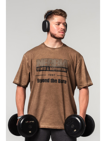 Nebbia Измита тениска с голям размер HERITAGE 355 Nebbia