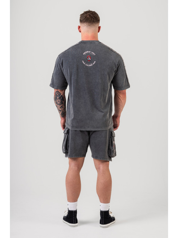 Nebbia Изпрана тениска с голям размер GOLDEN AGE 790 M,черна