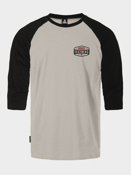 Horsefeathers Тениска Hexagon II Raglan - цимент размер L HORSEFEATHERS