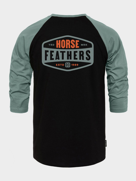 Horsefeathers Тениска Hexagon II Raglan - черна размер L HORSEFEATHERS