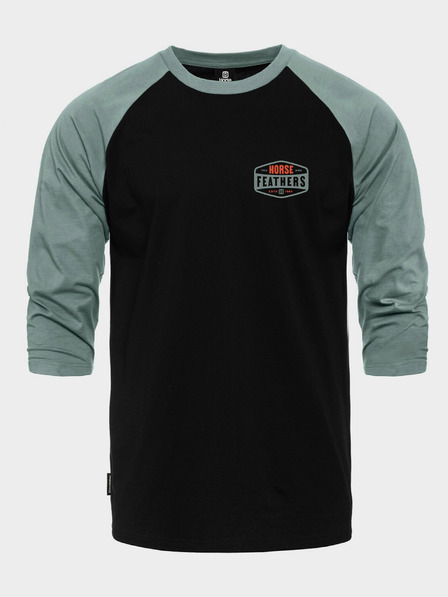 Horsefeathers Тениска Hexagon II Raglan - черна размер L HORSEFEATHERS