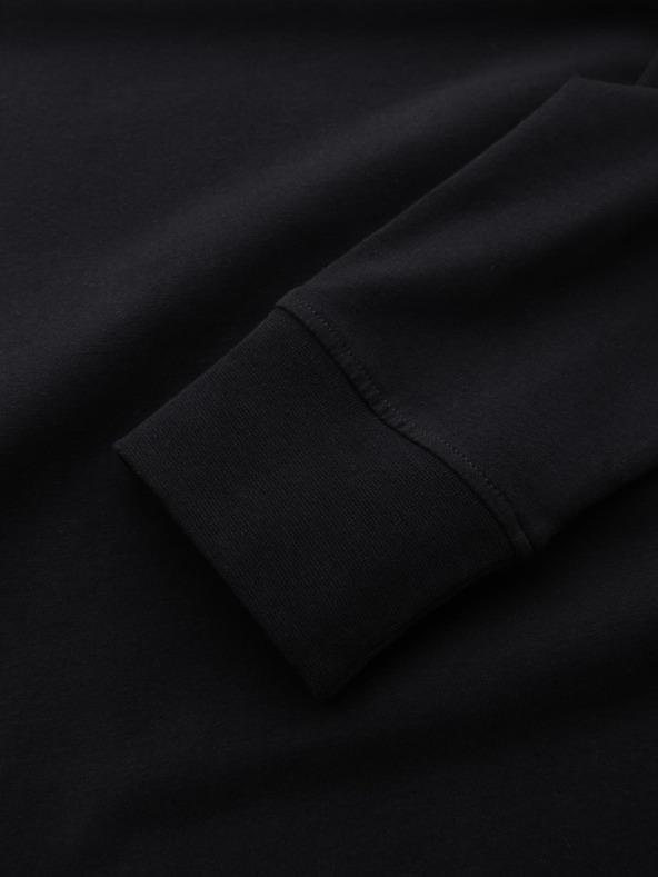 Ombre Clothing Мъжка памучна тениска LOOSE FIT с дълъг ръкав и кръгло деколте - черна V1 OM-LSBC-0129 Ombre Clothing