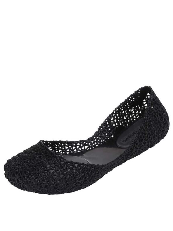 Melissa Черни балерини с брокат Melissa Campana Papel