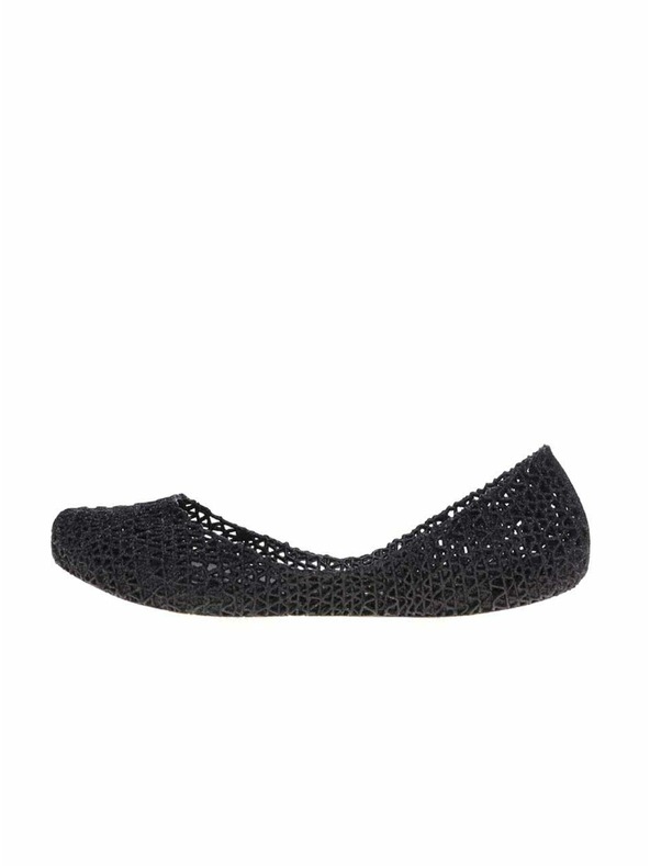 Melissa Черни балерини с брокат Melissa Campana Papel