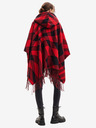 Desigual Черно-червено карирано пончо Desigual Checkys Arenal/Zipper за жени