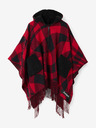 Desigual Черно-червено карирано пончо Desigual Checkys Arenal/Zipper за жени