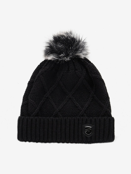 ALPINE PRO Топла шапка с помпон ALPINE PRO GODERE черна