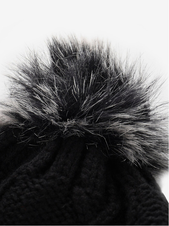 ALPINE PRO Топла шапка с помпон ALPINE PRO GODERE черна