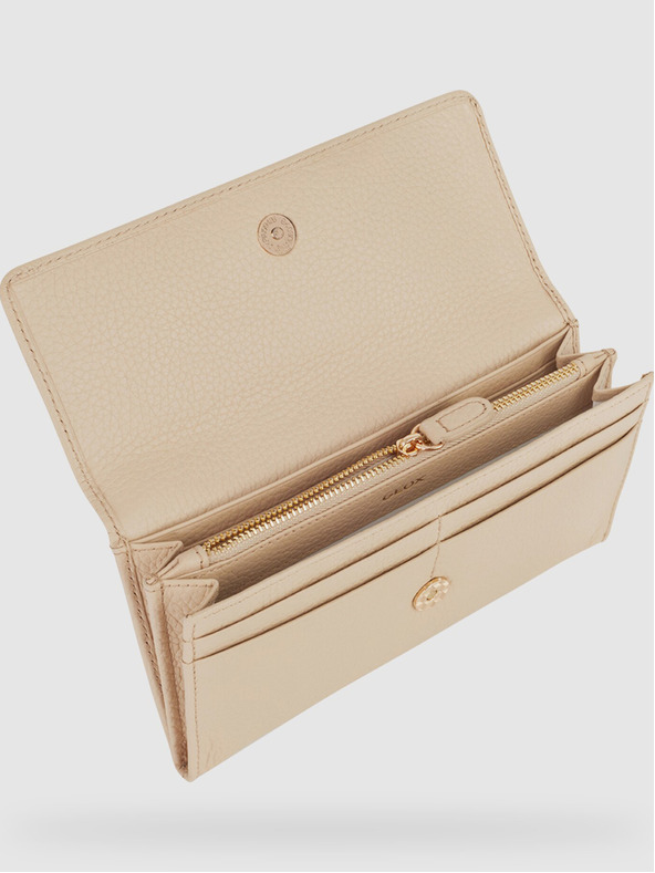 Geox Кремав дамски портфейл Geox