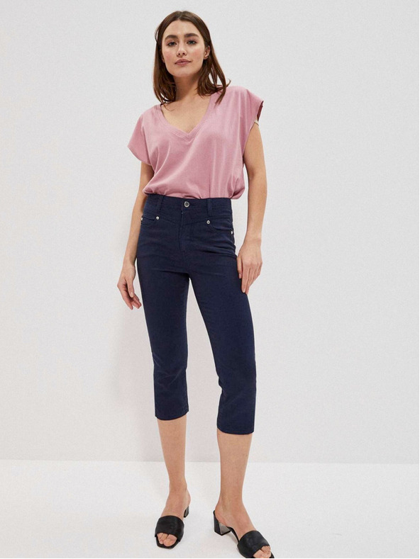 Moodo Тъмно син дамски панталон Moodo