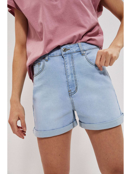Moodo Светлосини къси панталони от деним за жени Moodo