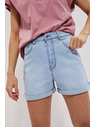 Moodo Светлосини къси панталони от деним за жени Moodo