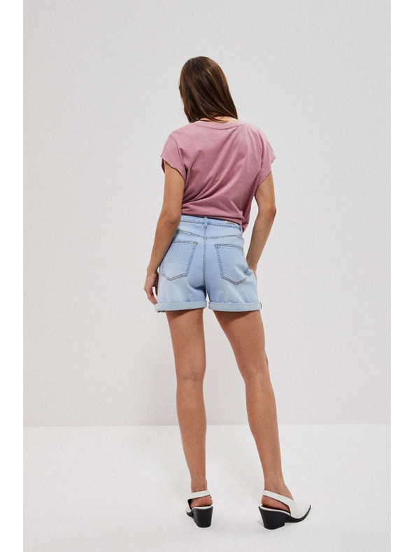 Moodo Светлосини къси панталони от деним за жени Moodo