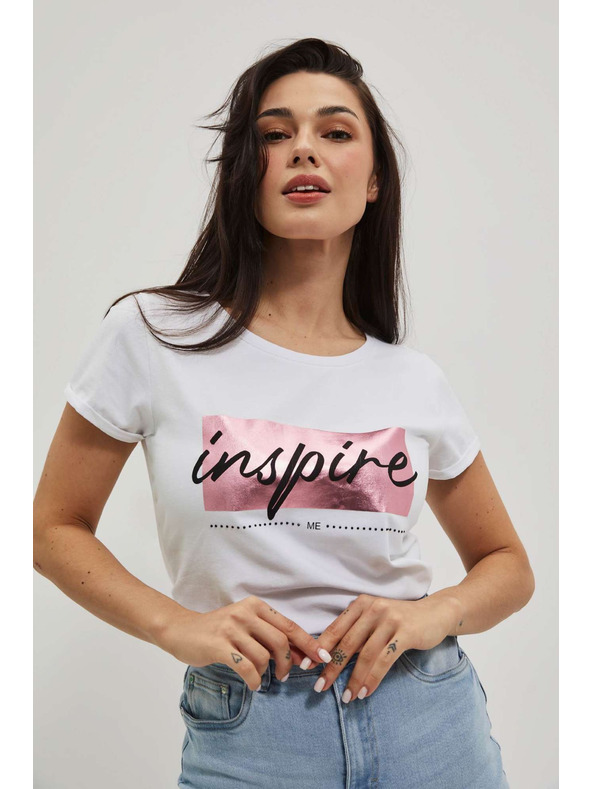 Moodo Дамска тениска L-TS-4019 WHITE Moodo