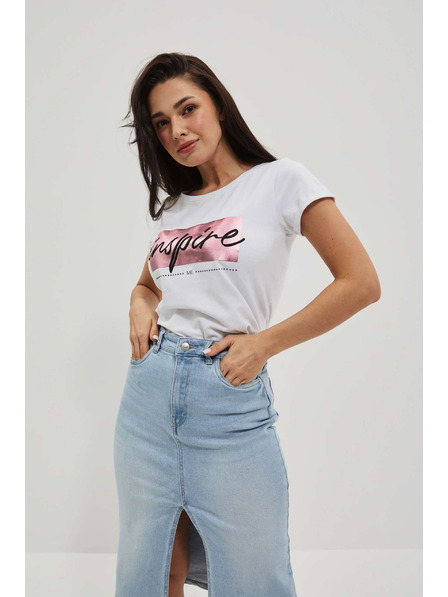 Moodo Дамска тениска L-TS-4019 WHITE Moodo