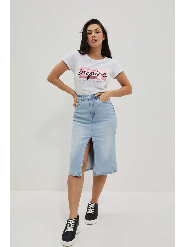 Moodo Дамска тениска L-TS-4019 WHITE Moodo