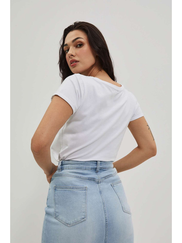 Moodo Дамска тениска L-TS-4019 WHITE Moodo