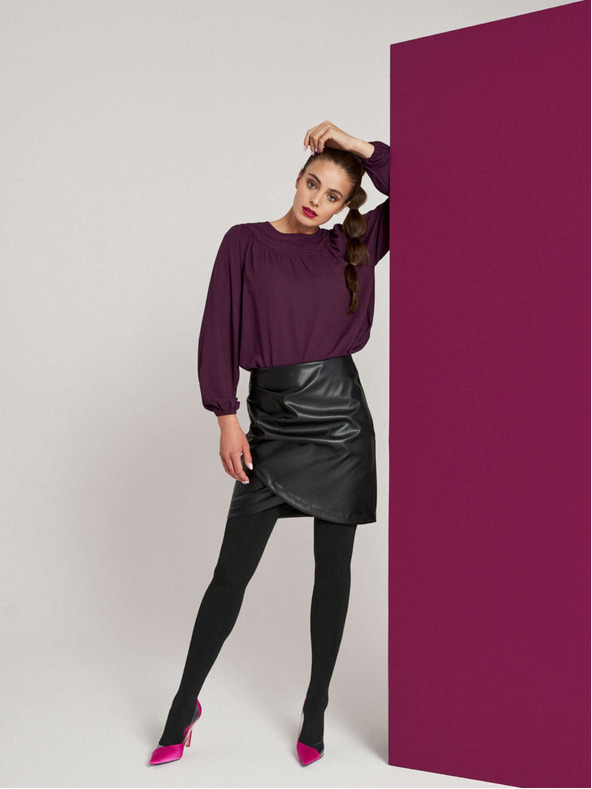 Moodo Бургундска блуза за жени Moodo