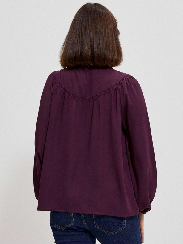 Moodo Бургундска блуза за жени Moodo