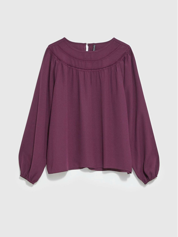 Moodo Бургундска блуза за жени Moodo