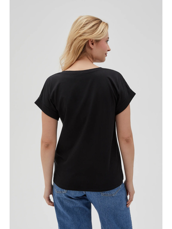 Moodo Дамска черна тениска Moodo